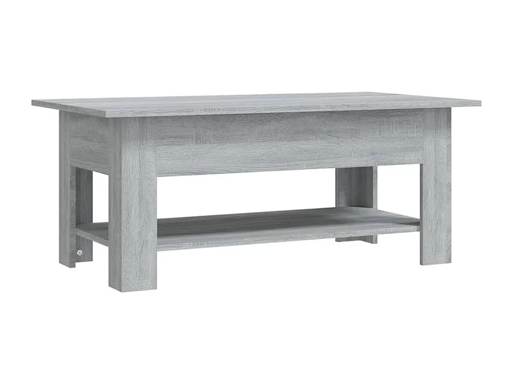 Mesa de centro 102x55x42 cm aglomerado cor sonoma cinzento