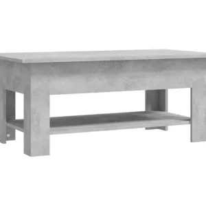 Mesa de centro 102x55x42 cm contraplacado cinzento cimento