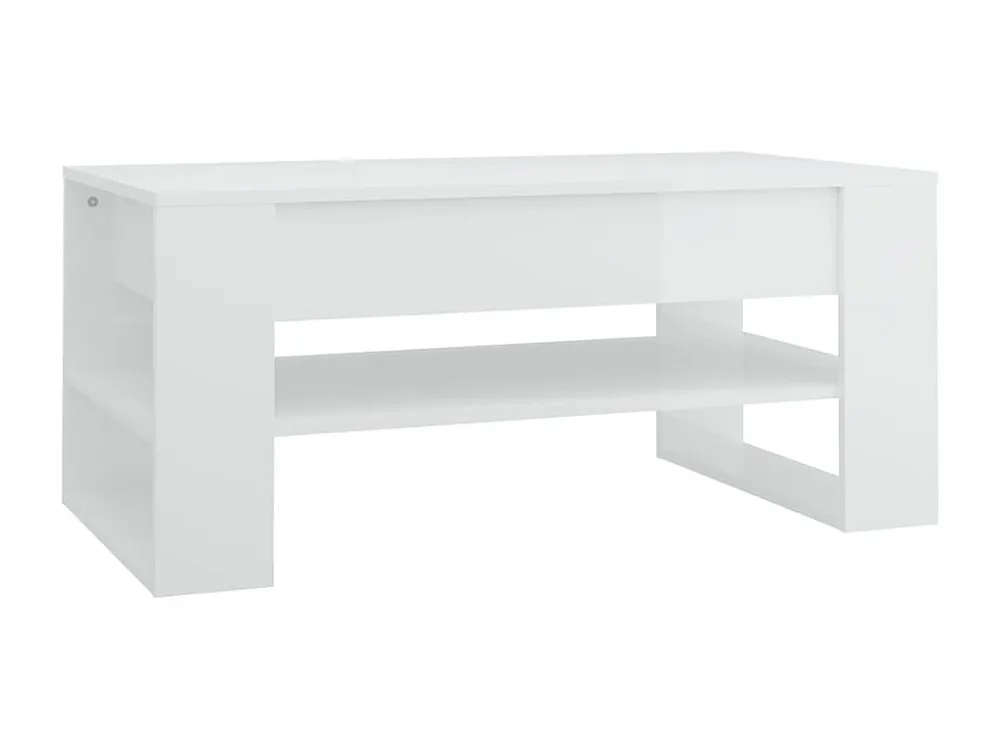 Mesa de centro 102x55x45 cm madeira processada branco radiante