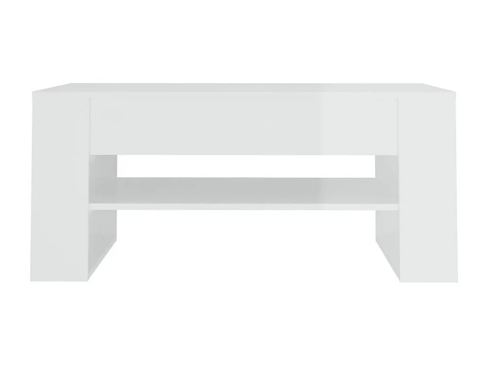 Mesa de centro 102x55x45 cm madeira processada branco radiante