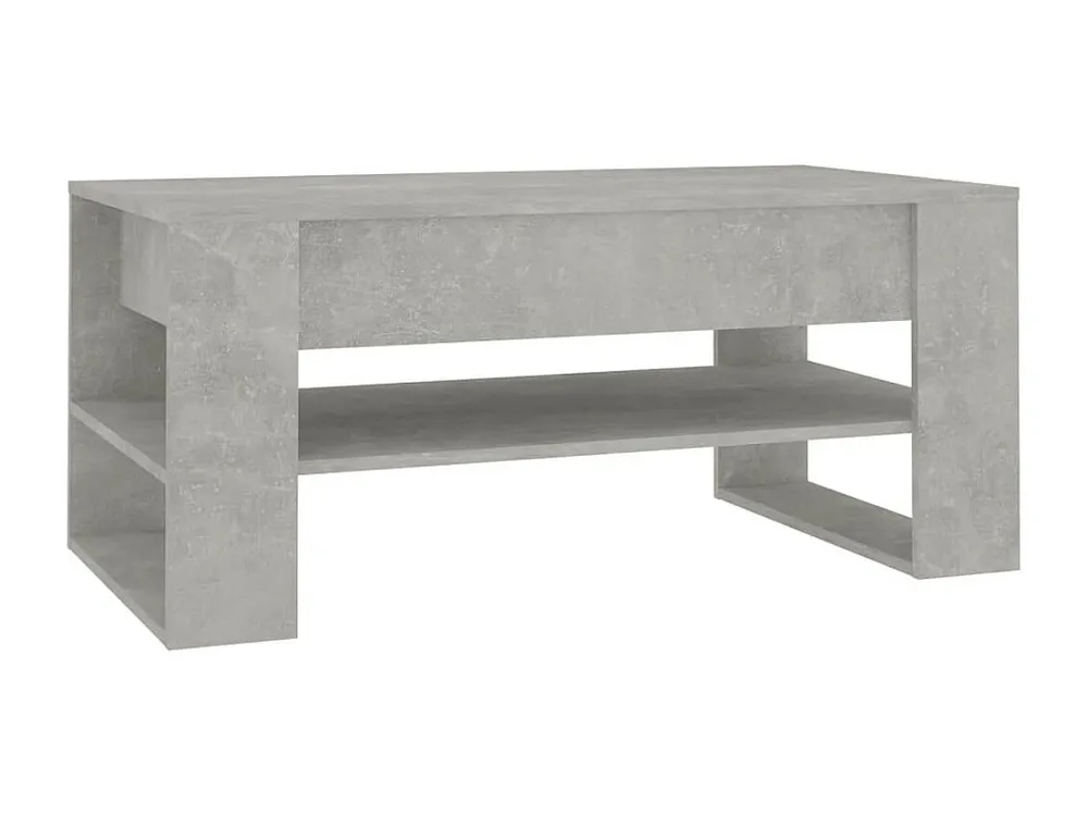 Mesa de centro 102x55x45 cm madeira processada cinza cimento