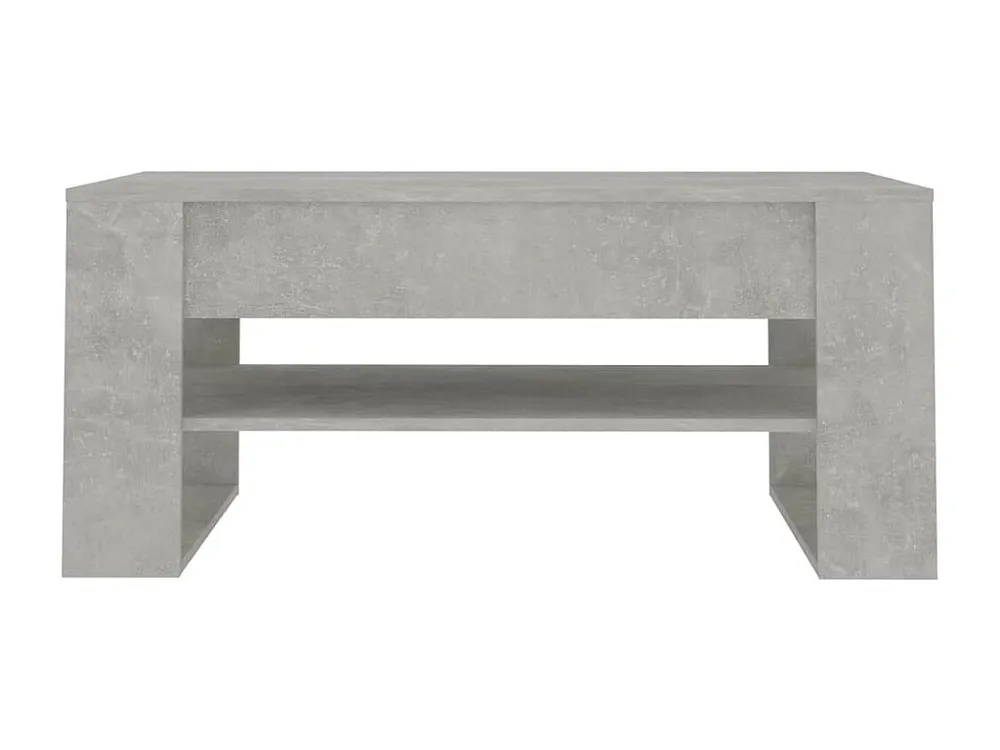 Mesa de centro 102x55x45 cm madeira processada cinza cimento