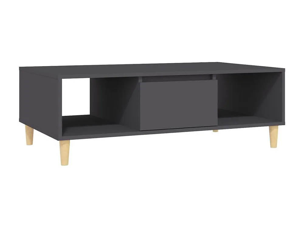 Mesa de centro 103,5x60x35 cm contraplacado cinzento