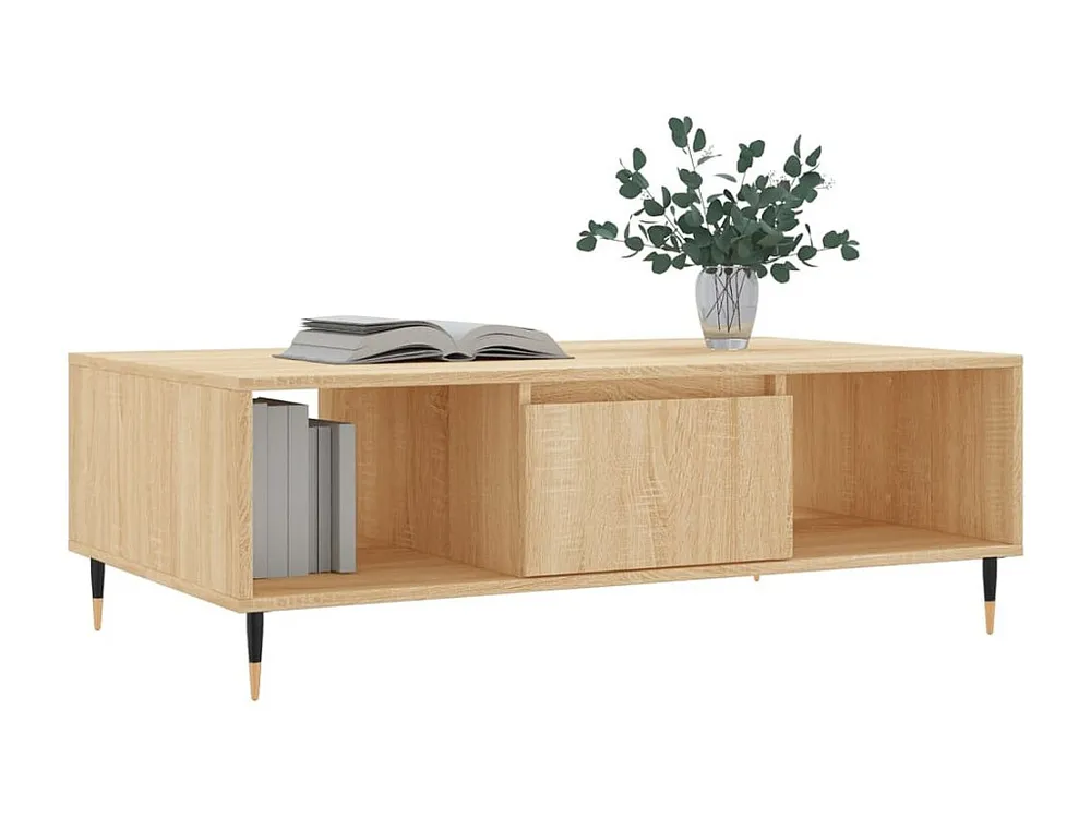 Mesa de centro 104x60x35cm derivados de madeira carvalho sonoma