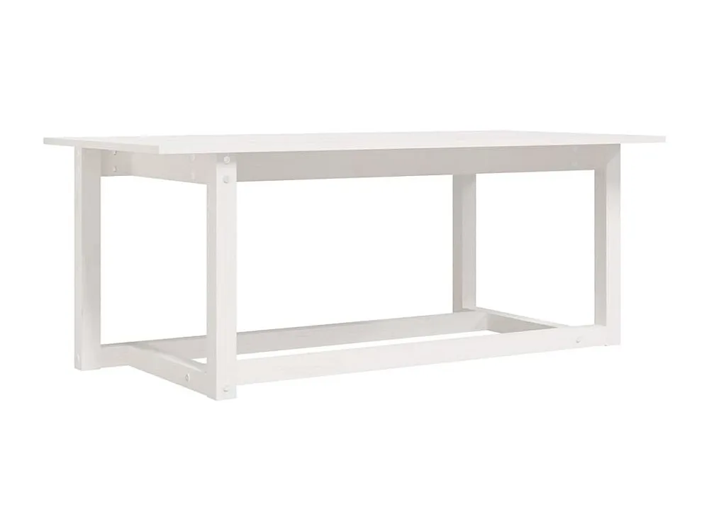 Mesa de centro 110x55x45 cm madeira de pinho maciç branco