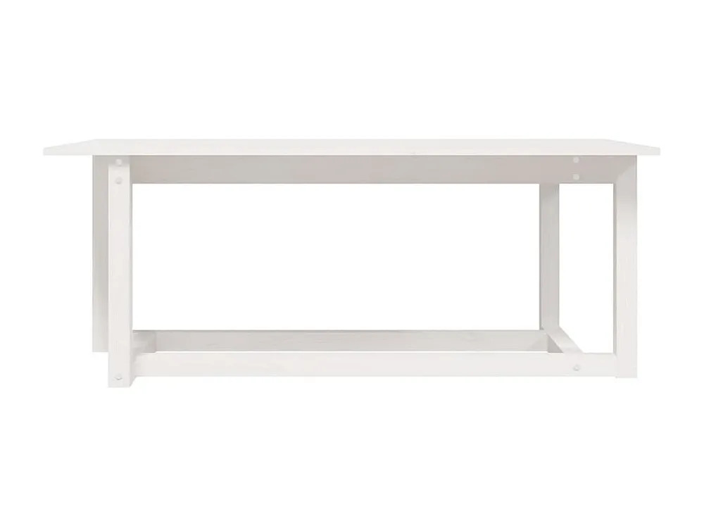 Mesa de centro 110x55x45 cm madeira de pinho maciç branco