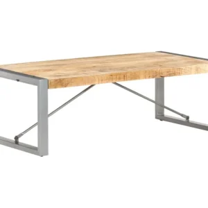 Mesa de centro 120x60x40 cm madeira de mangueira áspera
