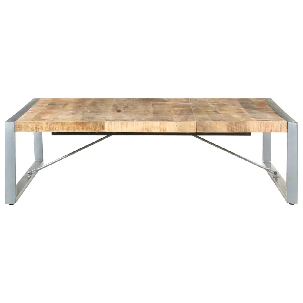 Mesa de centro 140x140x40 cm madeira de mangueira áspera
