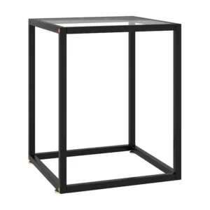 Mesa de centro 40x40x50 cm preto com vidro temperado