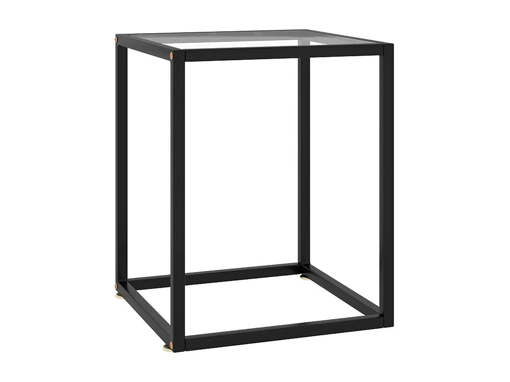 Mesa de centro 40x40x50 cm preto com vidro temperado