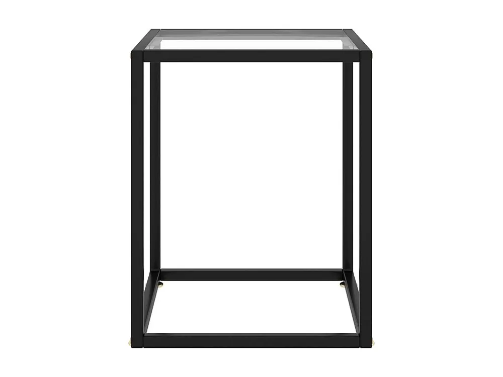 Mesa de centro 40x40x50 cm preto com vidro temperado