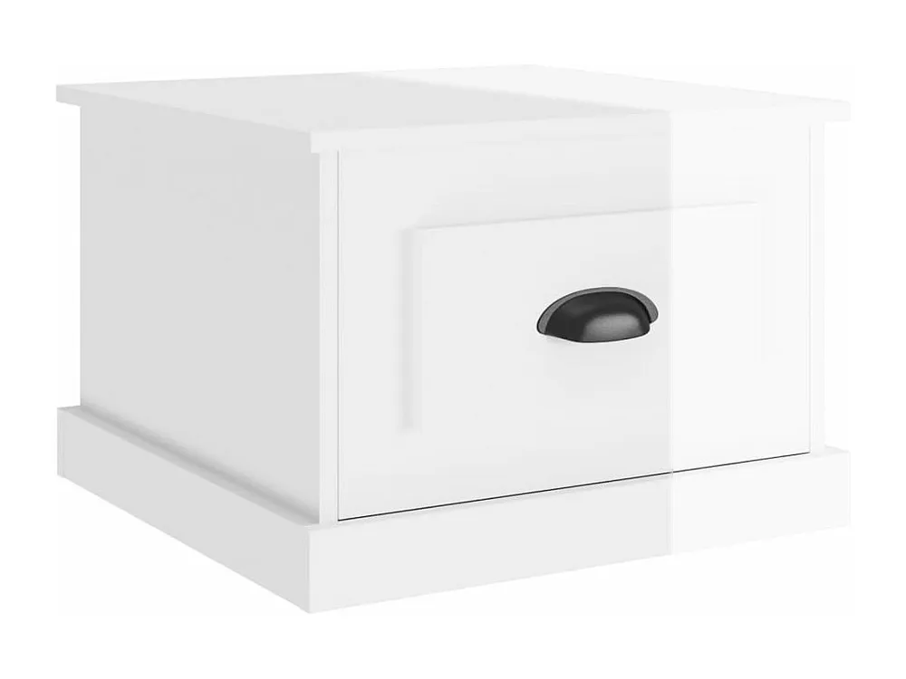 Mesa de centro 50x50x35 cm derivados madeira branco reluzente
