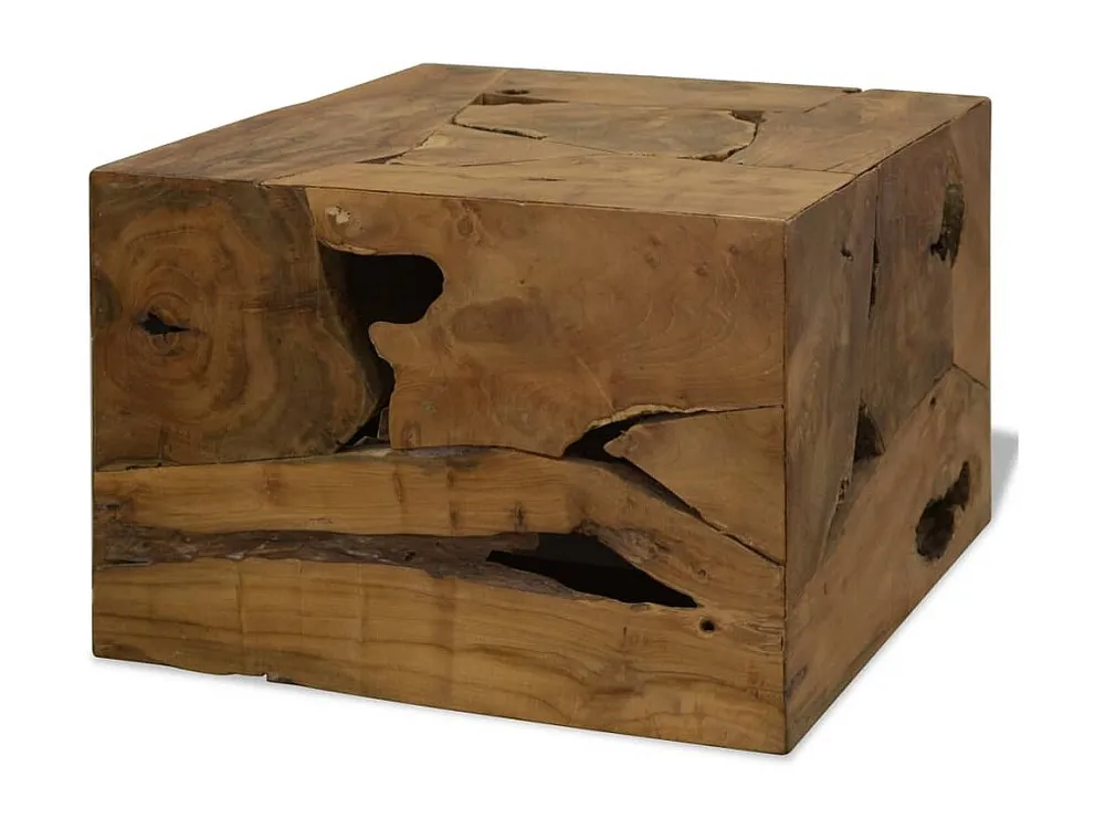 Mesa de centro 50x50x35 cm teca genuína castanho