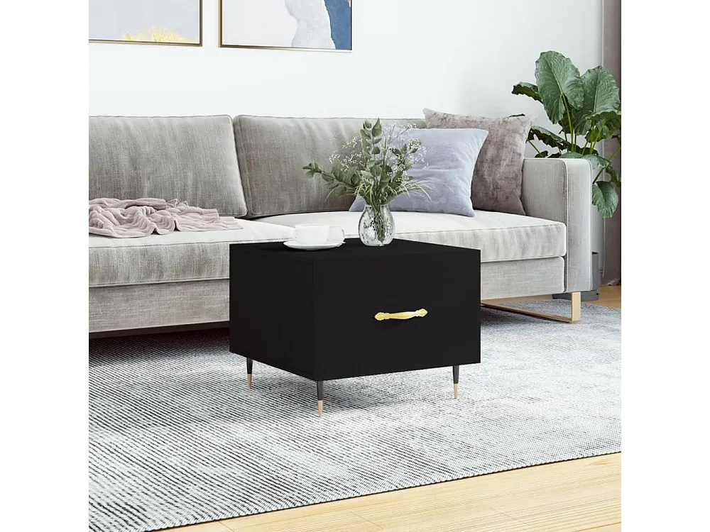 Mesa de centro 50x50x40 cm derivados de madeira preto