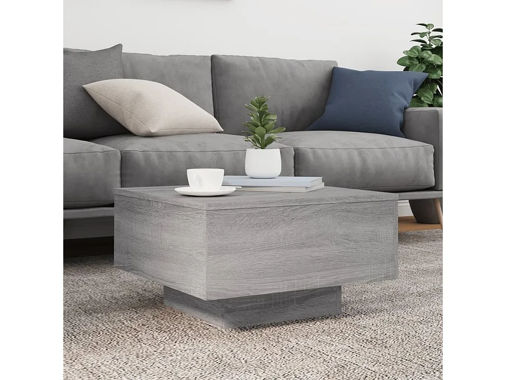 Mesa de centro 55x55x31 cm derivados de madeira cinzento sonoma