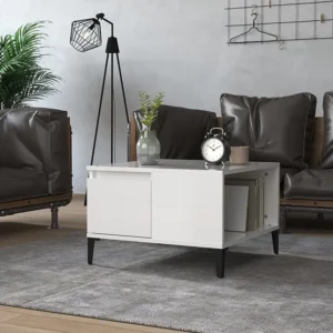 Mesa de centro 55x55x36,5 cm derivados madeira branco cintilante