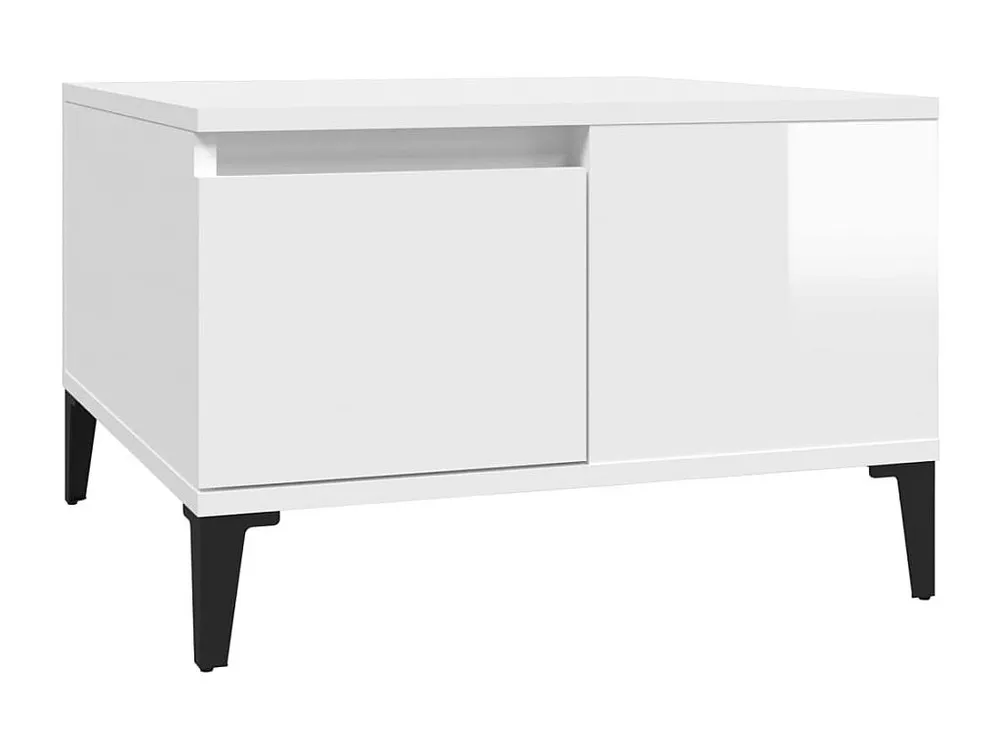 Mesa de centro 55x55x36,5 cm derivados madeira branco cintilante