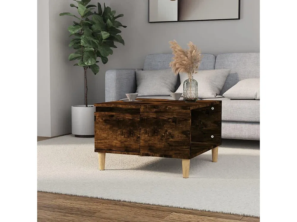 Mesa de centro 55x55x36,5 cm derivados madeira carvalho fumado