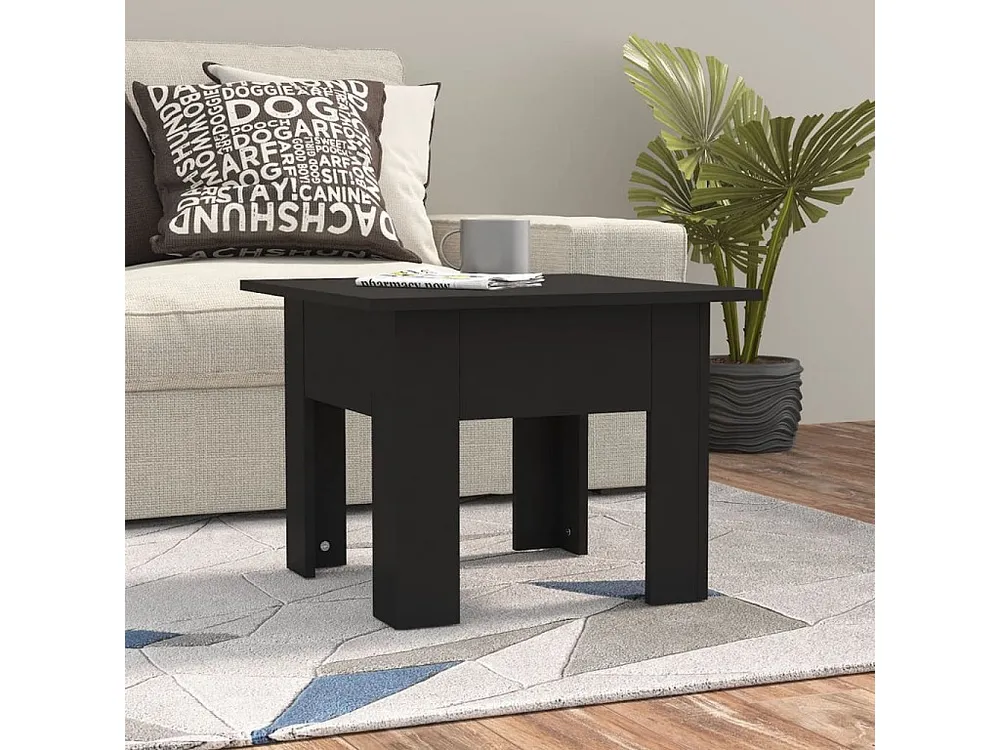 Mesa de centro 55x55x42 cm aglomerado preto