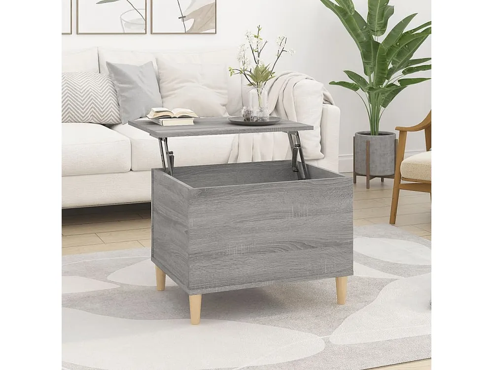 Mesa de centro 60x44,5x45 cm derivados de madeira cinza sonoma