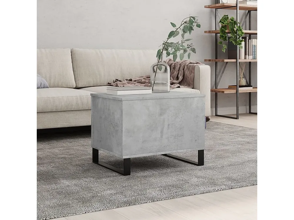 Mesa de centro 60x44,5x45 cm derivados madeira cinzento cimento