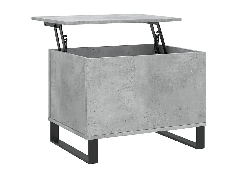 Mesa de centro 60x44,5x45 cm derivados madeira cinzento cimento