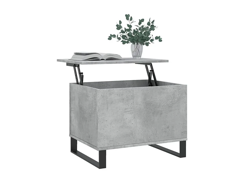 Mesa de centro 60x44,5x45 cm derivados madeira cinzento cimento