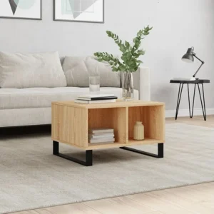 Mesa de centro 60x50x36,5 cm derivados madeira carvalho sonoma