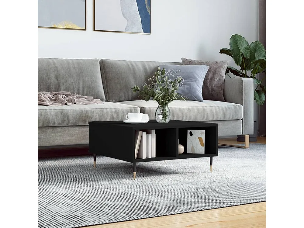 Mesa de centro 60x60x30 cm derivados de madeira preto