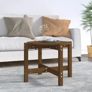 Mesa de centro Ø 62,5x45 cm madeira pinho maciç castanho-mel