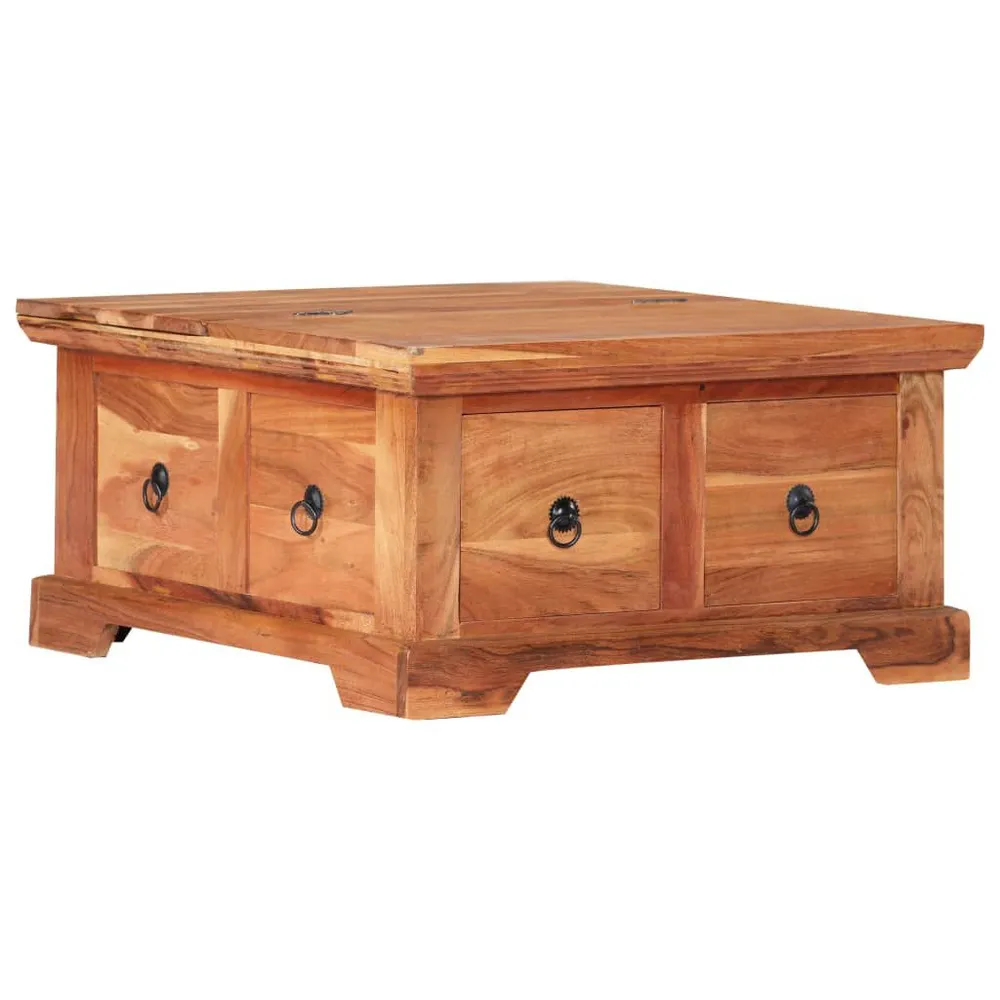 Mesa de centro 66x70x35 cm madeira de acácia maciç