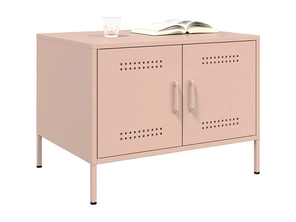 Mesa de centro 68x50x50,5 cm ço laminado helado rosa