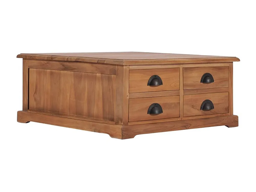 Mesa de centro 68x68x30 cm madeira de teca maciç