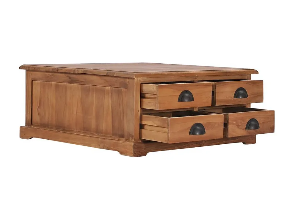 Mesa de centro 68x68x30 cm madeira de teca maciç