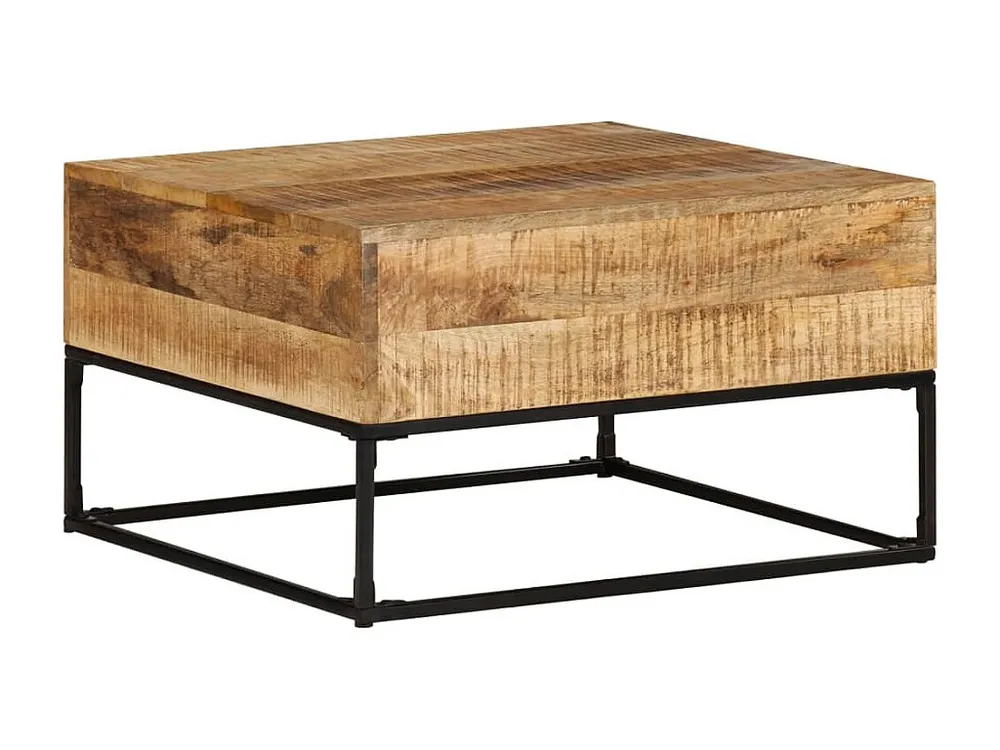 Mesa de centro 68x68x41 cm madeira de mangueira áspera