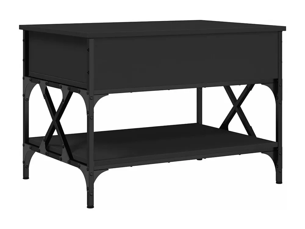 Mesa de centro 70x50x50 cm derivados de madeira/metal preto