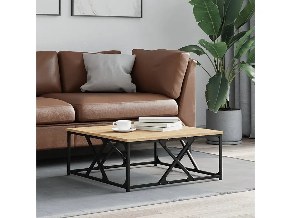 Mesa de centro 70x70x30 cm derivados de madeira carvalho sonoma