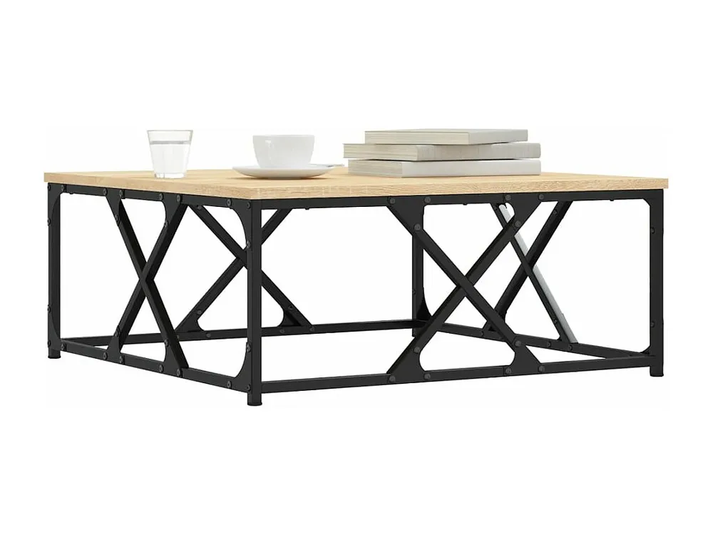 Mesa de centro 70x70x30 cm derivados de madeira carvalho sonoma