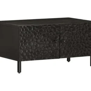 Mesa de centro 80x50x40 cm madeira de mangueira maciç preto