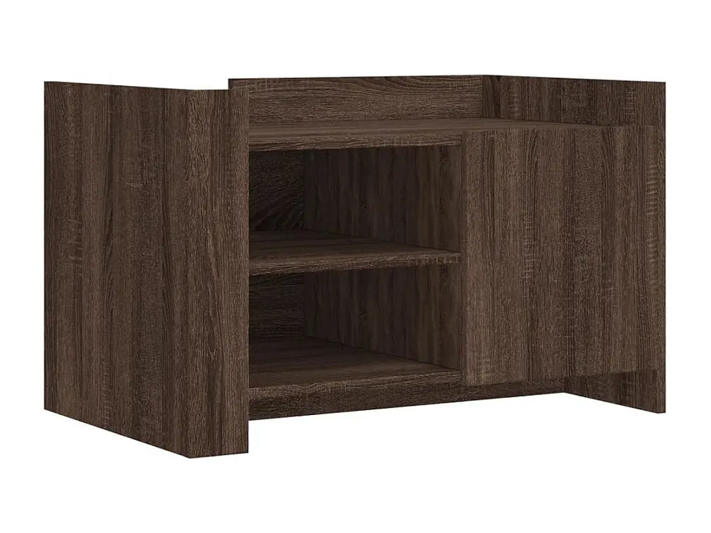 Mesa de centro 80x50x50 cm derivados madeira carvalho castanho