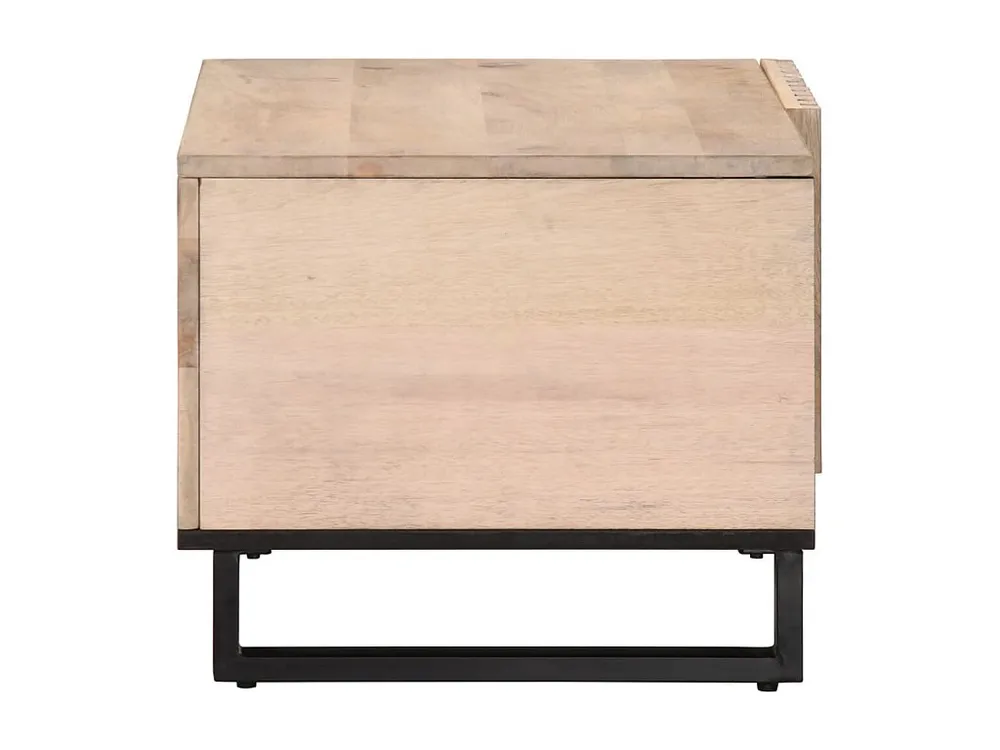 Mesa de centro 80x51x40 cm madeira de mangueira maciç branco