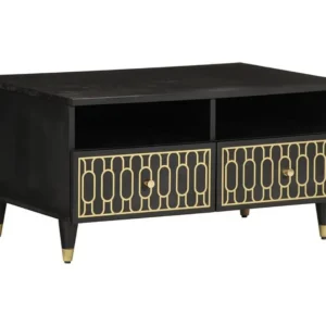Mesa de centro 80x54x40 cm madeira de mangueira maciç