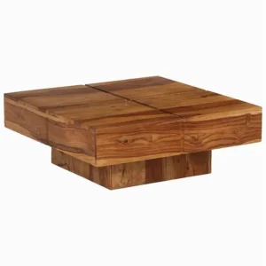 Mesa de centro 80x80x30 cm madeira de acácia maciç