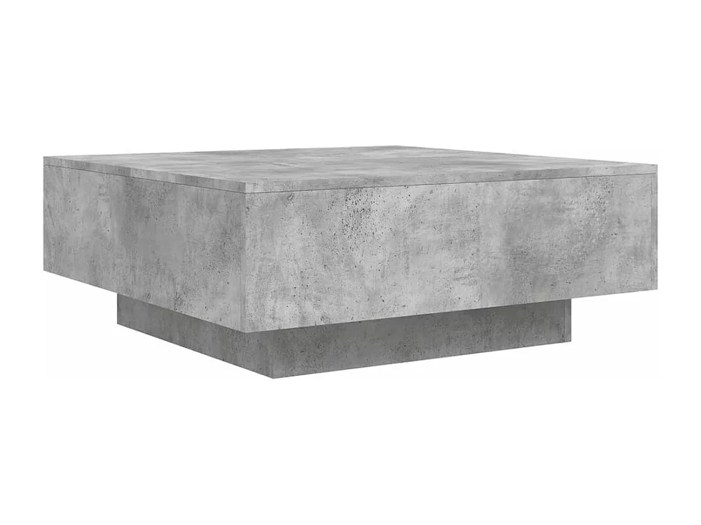 Mesa de centro 80x80x31 cm contraplacado cinzento cimento