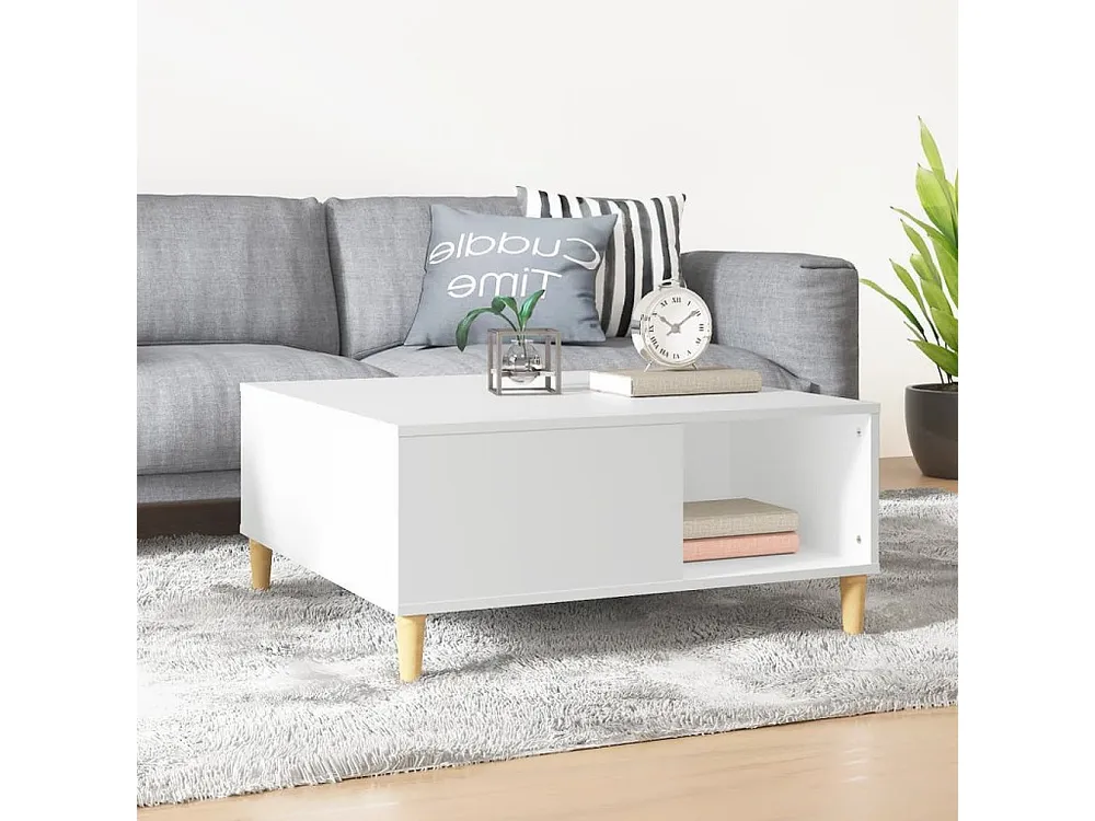 Mesa de centro 80x80x36,5 cm derivados de madeira branco