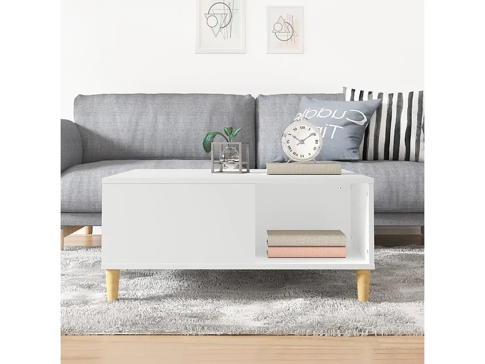 Mesa de centro 80x80x36,5 cm derivados de madeira branco