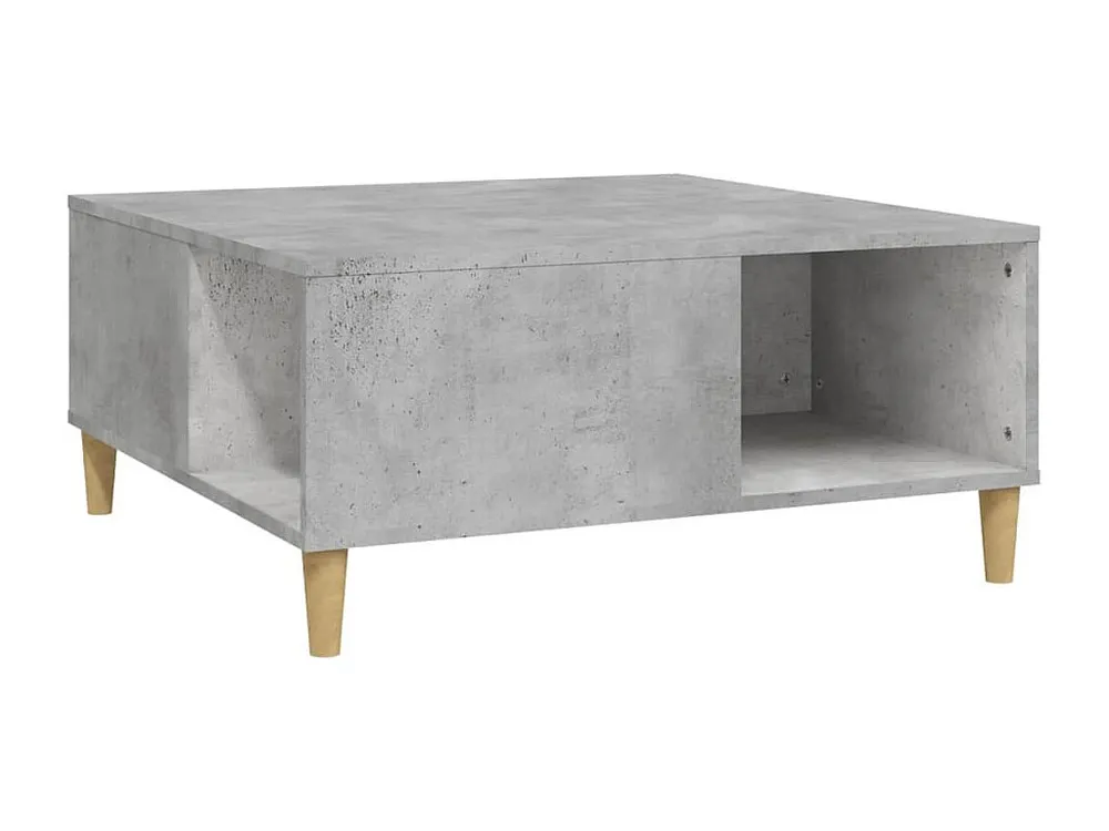 Mesa de centro 80x80x36,5 cm derivados madeira cinzento cimento