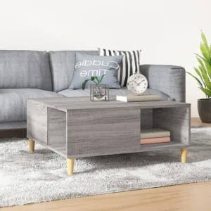 Mesa de centro 80x80x36,5 cm derivados madeira cinzento sonoma