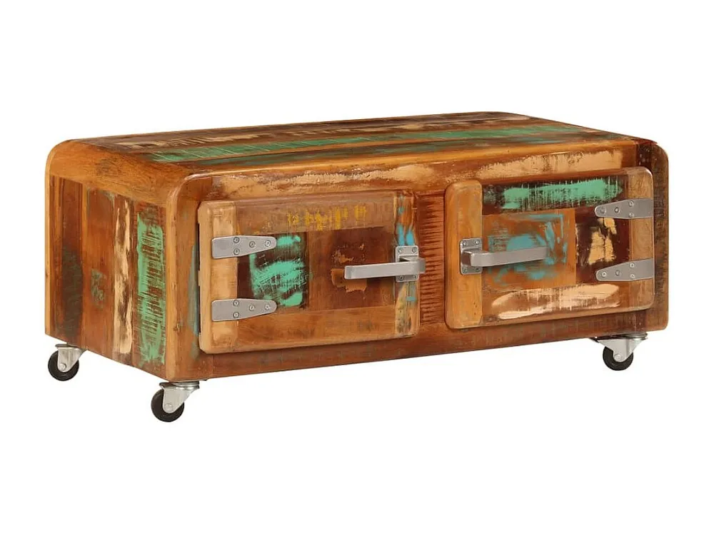 Mesa de centro 85x55x40 cm madeira recuperada maciç