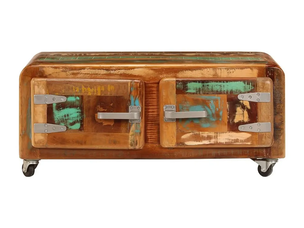 Mesa de centro 85x55x40 cm madeira recuperada maciç